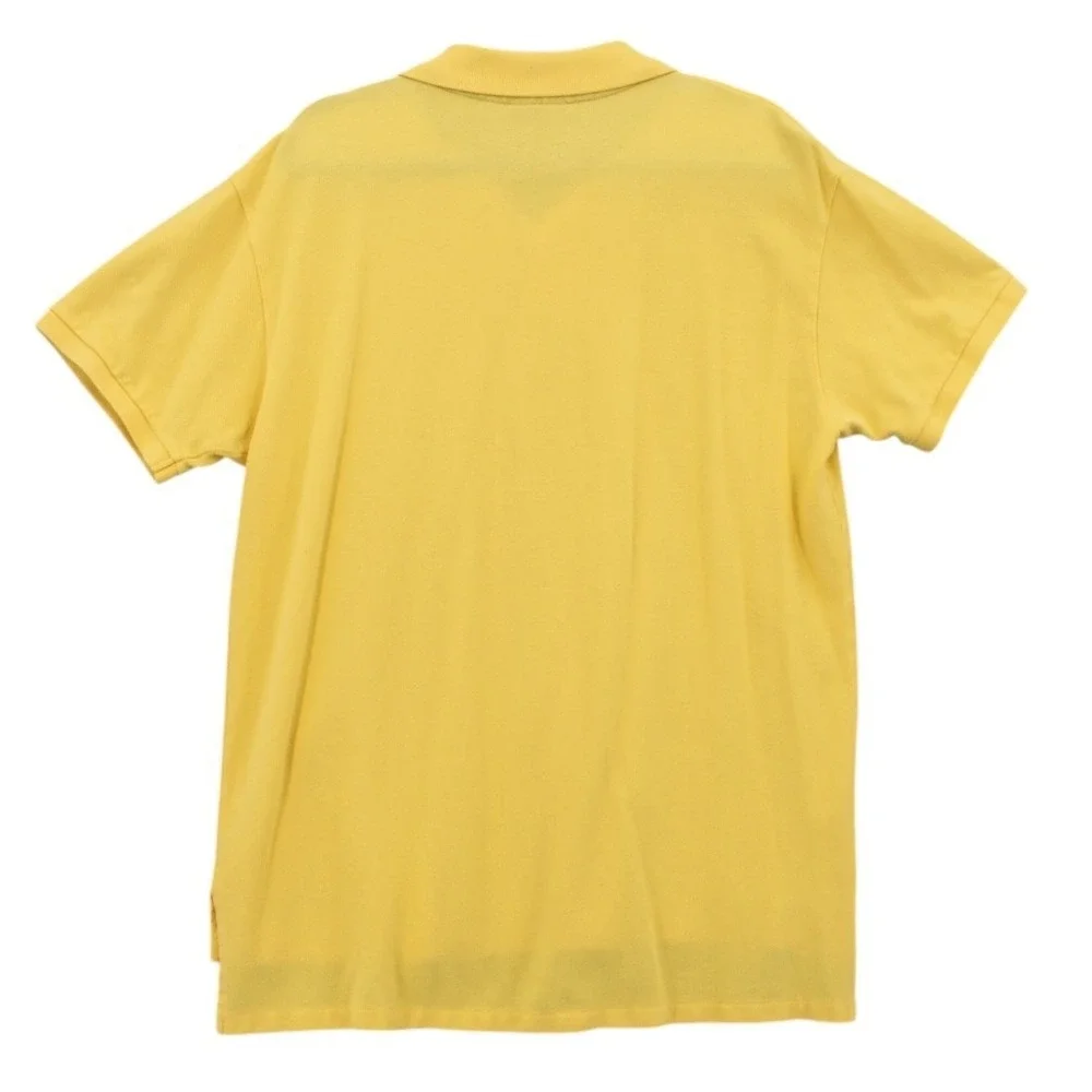 Polo Jeans Co. Ralph Lauren Top Mens Large Yellow Short Sleeve Preppy Flag